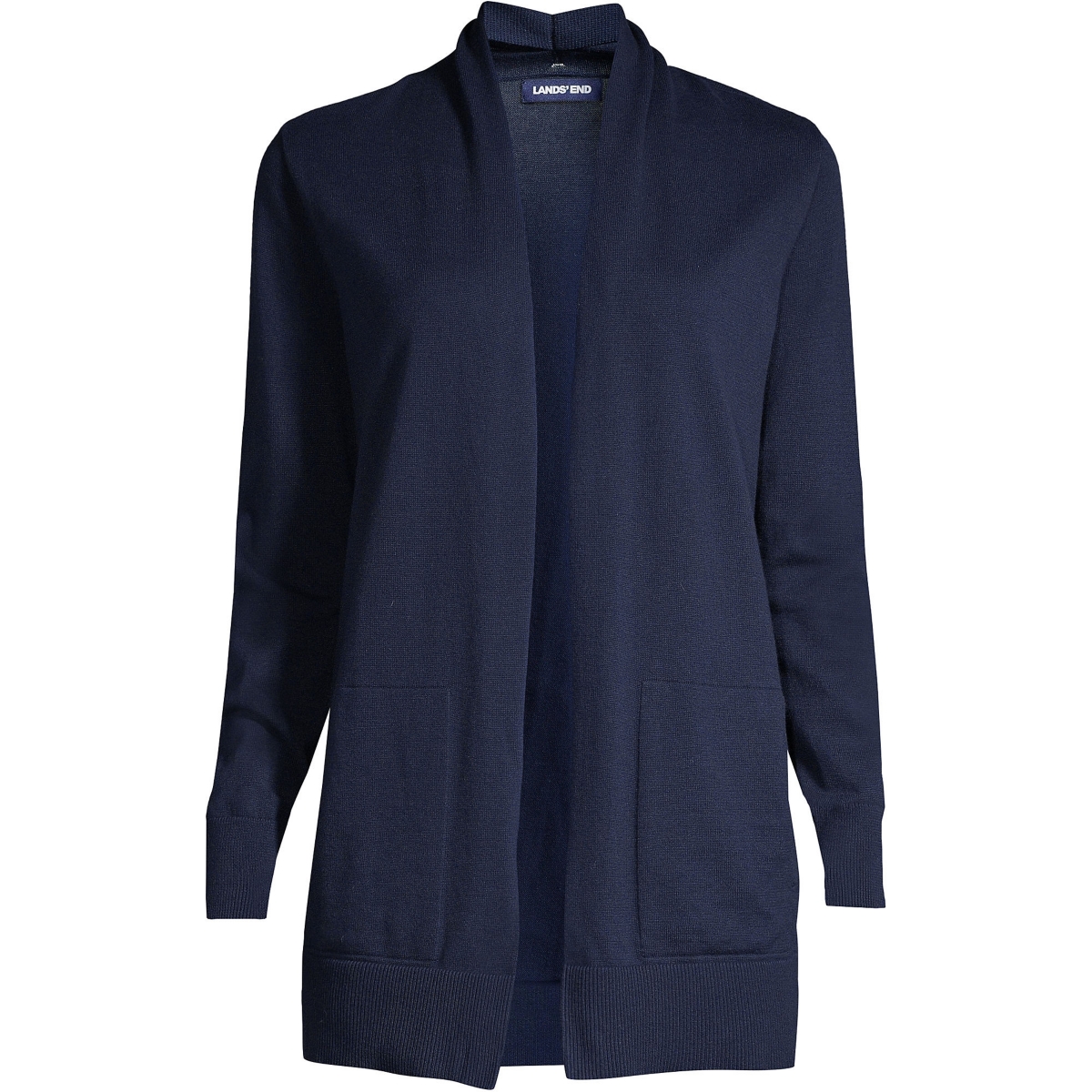 Lands' End Women's Tall Sleeve Open Cardigan Sweater