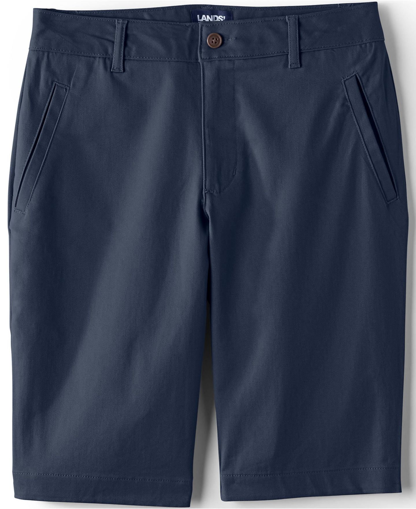 Женские шорты Lands' End Stretch Chino Bermuda, цвет: Тёмно-синий — фото 15
