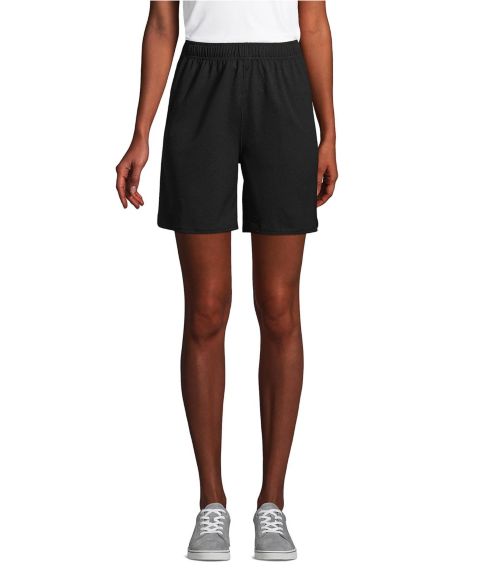 Женские шорты Lands' End Mesh Gym, цвет: Чёрный