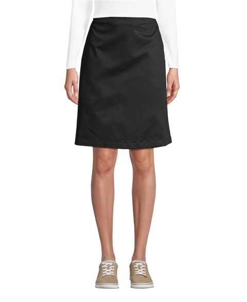 Женские юбки Lands' End Blend Chino Skort Above Knee, цвет: Чёрный