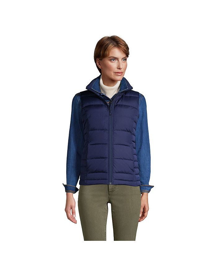 Lands' End Women's Tall Down Puffer Vest Macy's