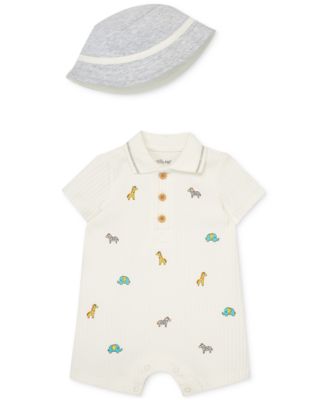 Little Me - Baby Boys 2-Pc. Safari Romper & Hat Set