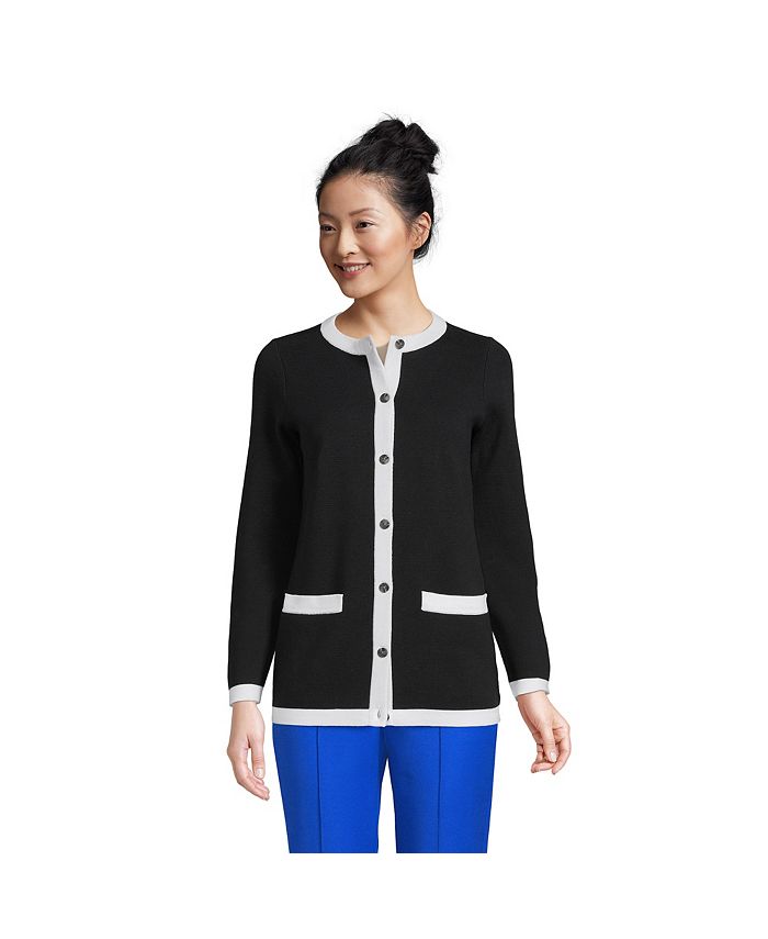 Lands end shop women's cotton cardigans