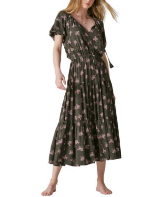 Lucky Brand - Women's Boho Smocked Waist Maxi Dress