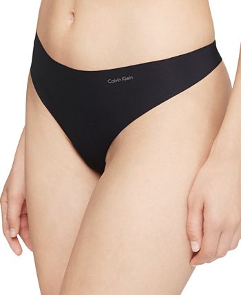  Calvin Klein Women's Invisibles Seamless Thong Panties, 3 Pack,  Black/Beechwood/Star Stamp Beechwood, X-Small : Clothing, Shoes & Jewelry
