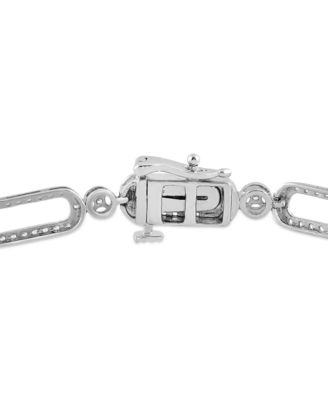 Diamond Open Link Bracelet (1 ct. t.w.) in Sterling Silver
