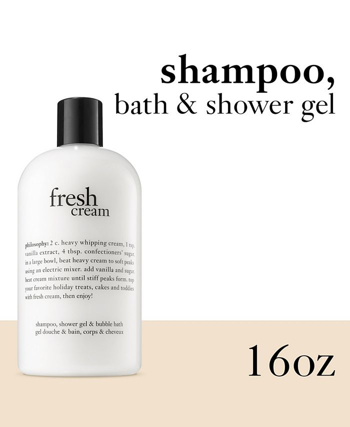philosophy fresh cream 3in1 shampoo, shower gel and bubble bath, 16