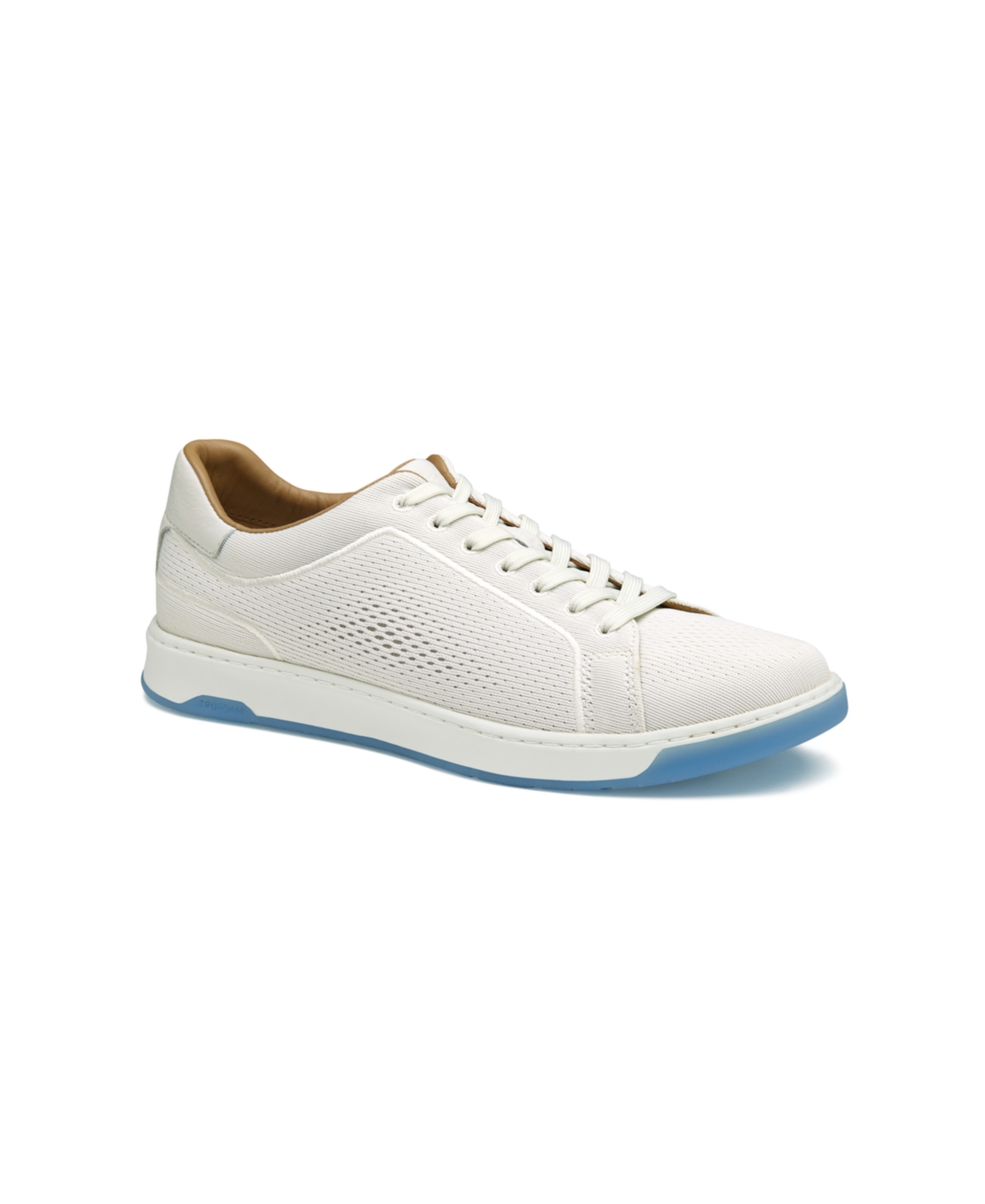 Shop Johnston & Murphy Men's Daxton Knit Lace-up Sneakers In White Knit