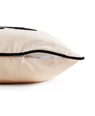 Bear Applique Grey Felt Decorative Pillow, 16" x 20"