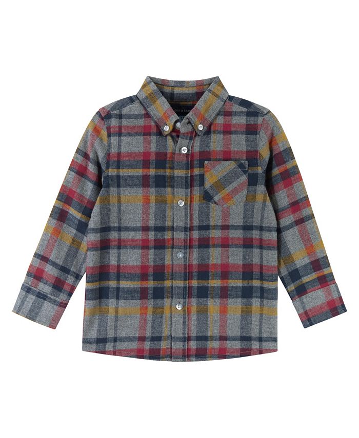 Andy & Evan Toddler/Child Boys Textured Button Down Shirt - Macy's