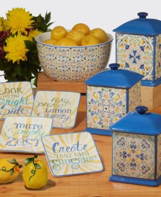 Lemonade Square Canister Set 3-Pc.