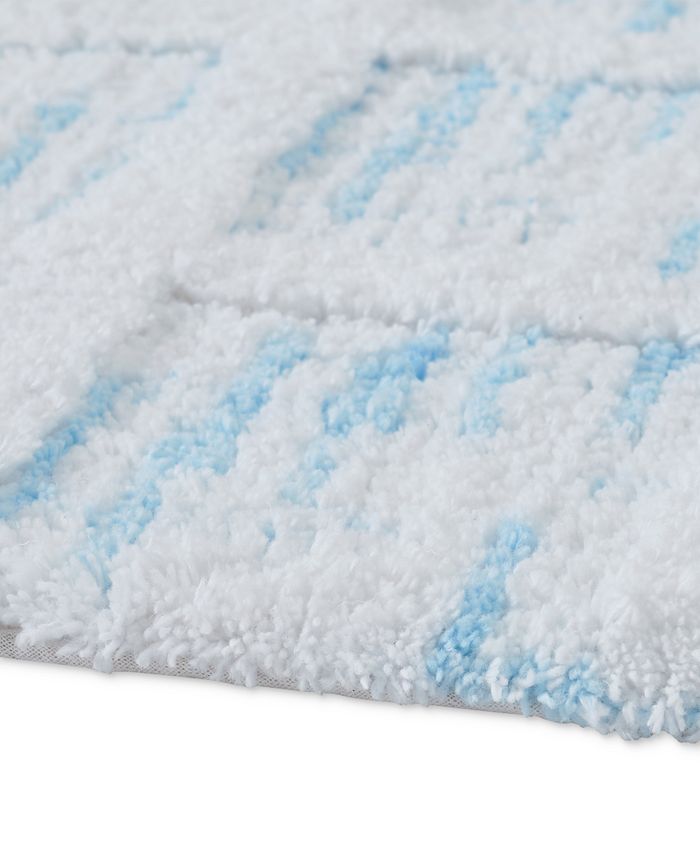 Seventh Studio Windowpane Cotton Bath Rug, 20" x 30" Macy's