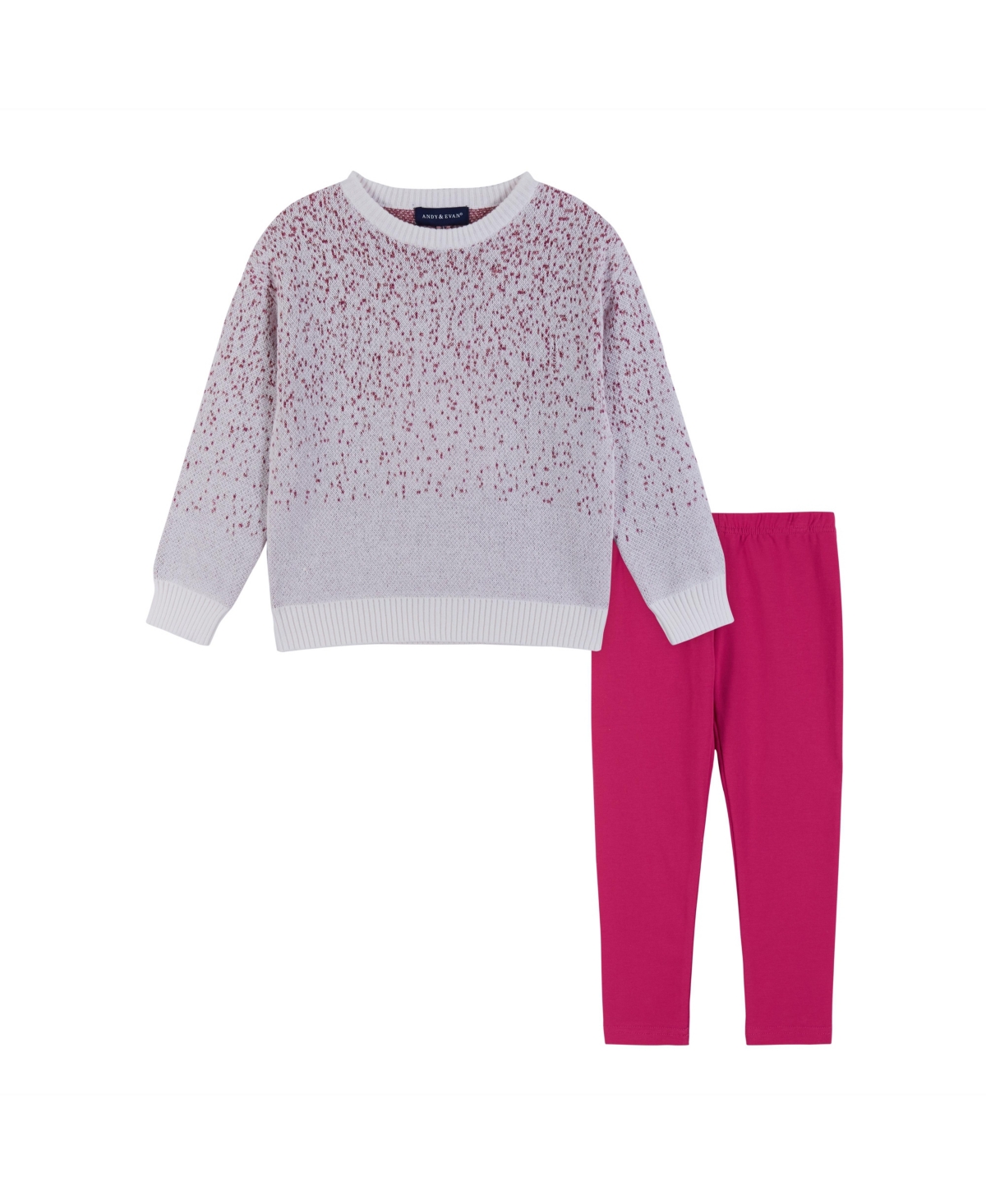 ANDY & EVAN TODDLER/CHILD GIRLS OMBRE SWEATER SET