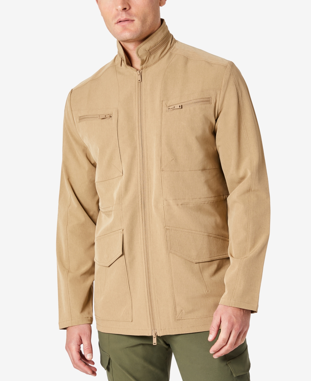 Kenneth Cole Men's Active Field Jacket In Light Brown Heather