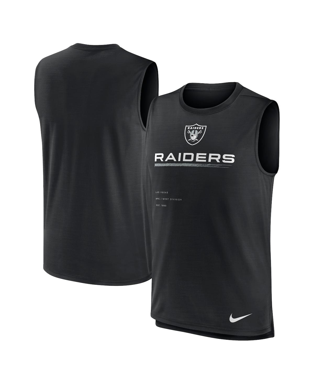 Shop Nike Men's  Black Las Vegas Raiders Muscle Trainer Tank Top