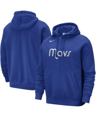 Men's Blue Dallas Mavericks Courtside Versus Stitch Split Pullover Hoodie