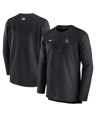 Men's Black Colorado Rockies Authentic Collection Game Time Performance Half-Zip Top