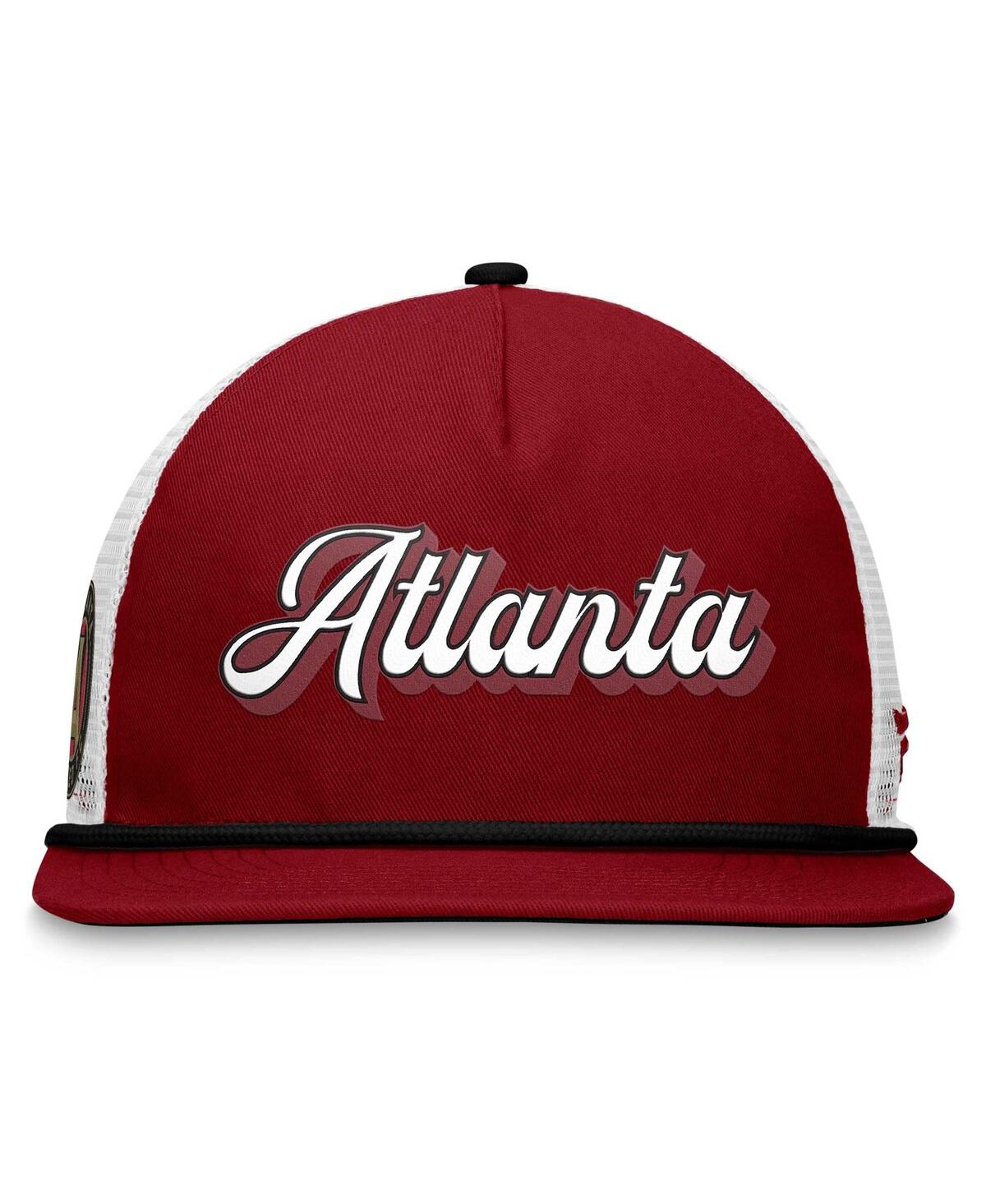 Shop Fanatics Men's  Garnet, White Atlanta United Fc True Classic Golf Snapback Hat In Garnet,white