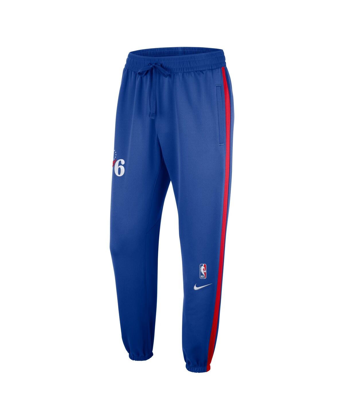 Shop Nike Men's  Royal Philadelphia 76ers Authentic Showtime Performance Pants