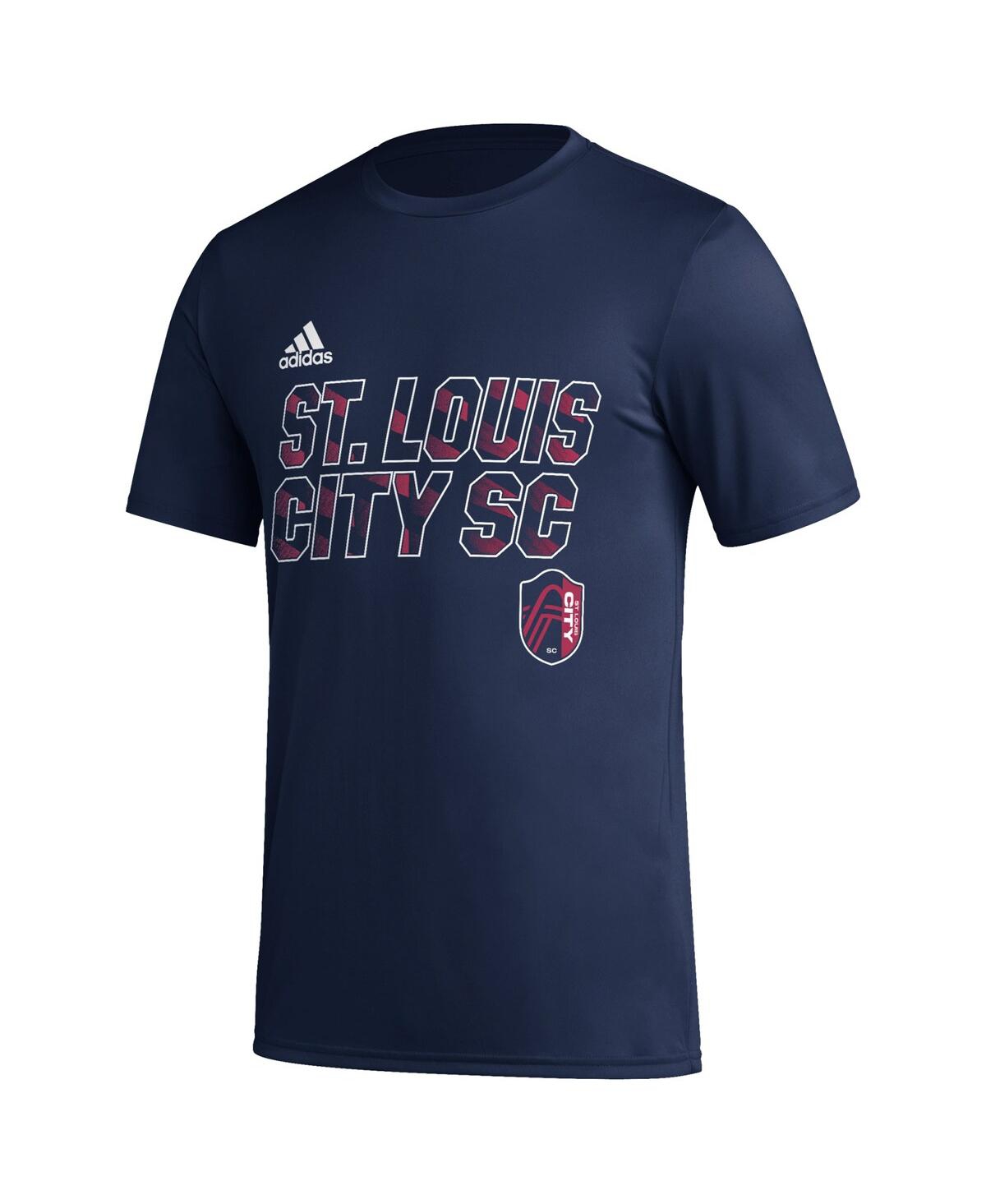 Shop Adidas Originals Men's Adidas Navy St. Louis City Sc Team Jersey Hook Aeroready T-shirt