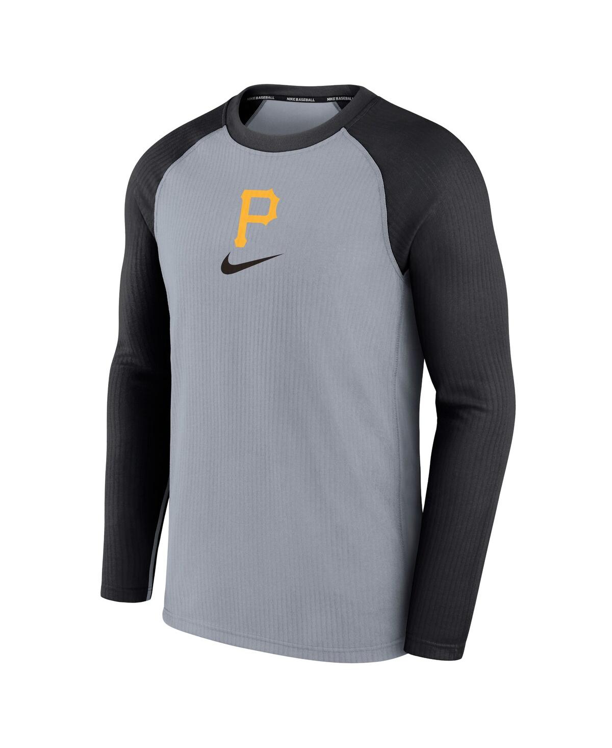 Shop Nike Men's  Gray Pittsburgh Pirates Authentic Collection Game Raglan Performance Long Sleeve T-shirt