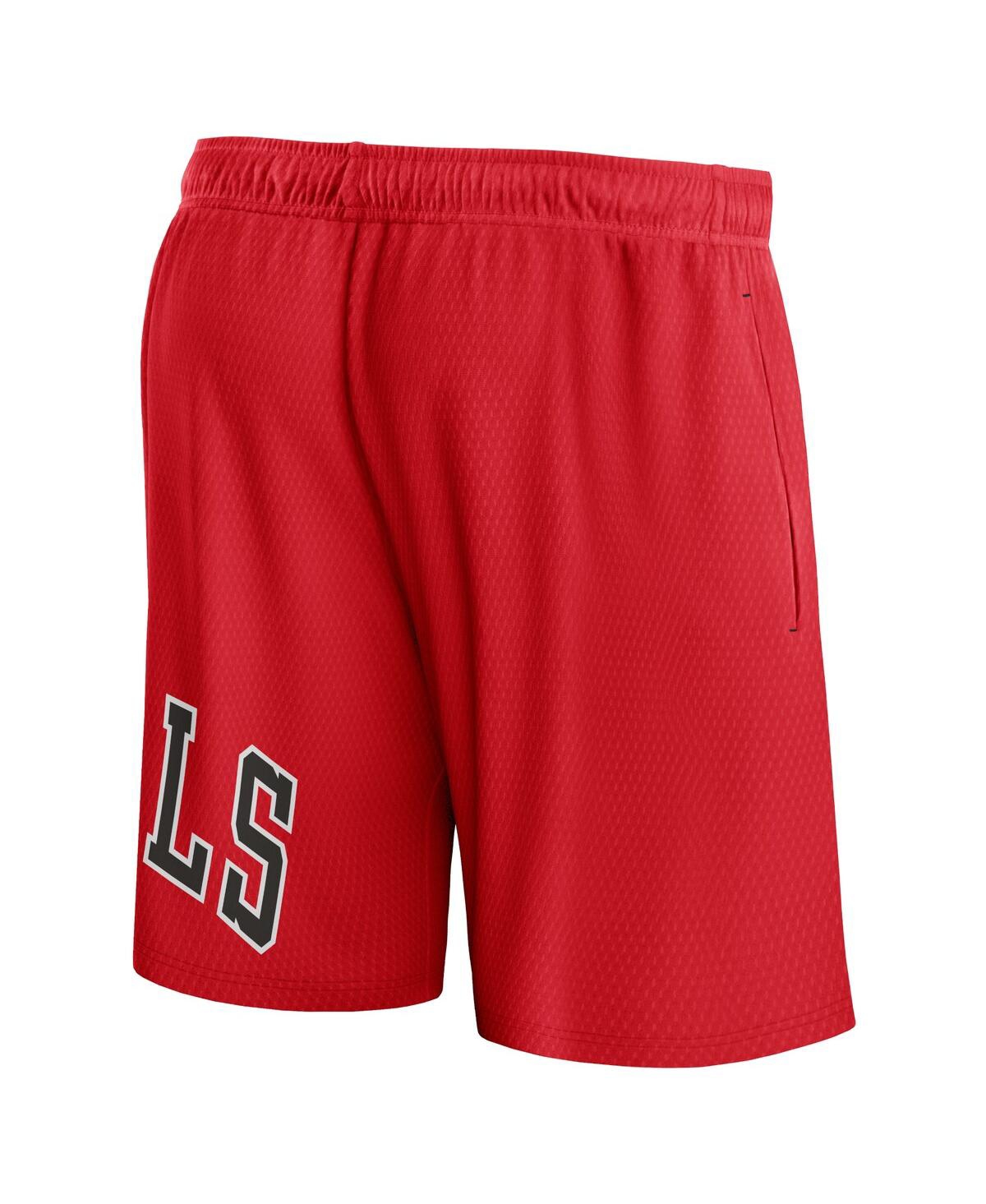 Shop Fanatics Men's  Red Chicago Bulls Free Throw Mesh Shorts