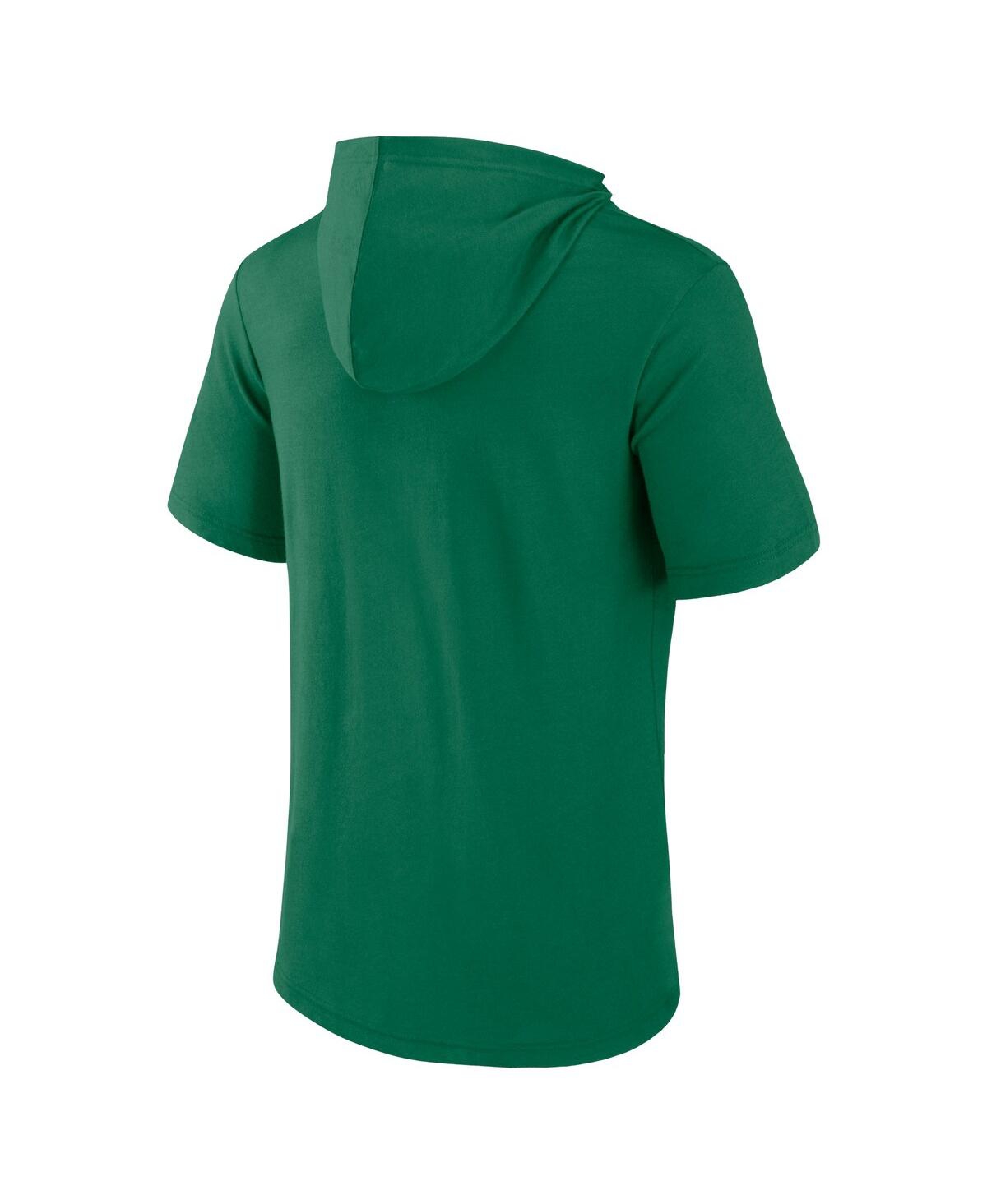 Shop Fanatics Men's  Green Notre Dame Fighting Irish Outline Lower Arch Hoodie T-shirt
