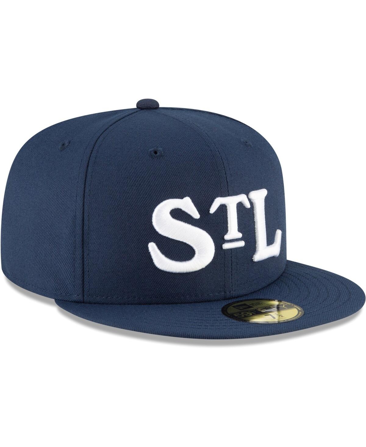 New Era Navy St. Louis Stars Cooperstown Collection Turn Back The Clock 59fifty Fitted Hat In Navy