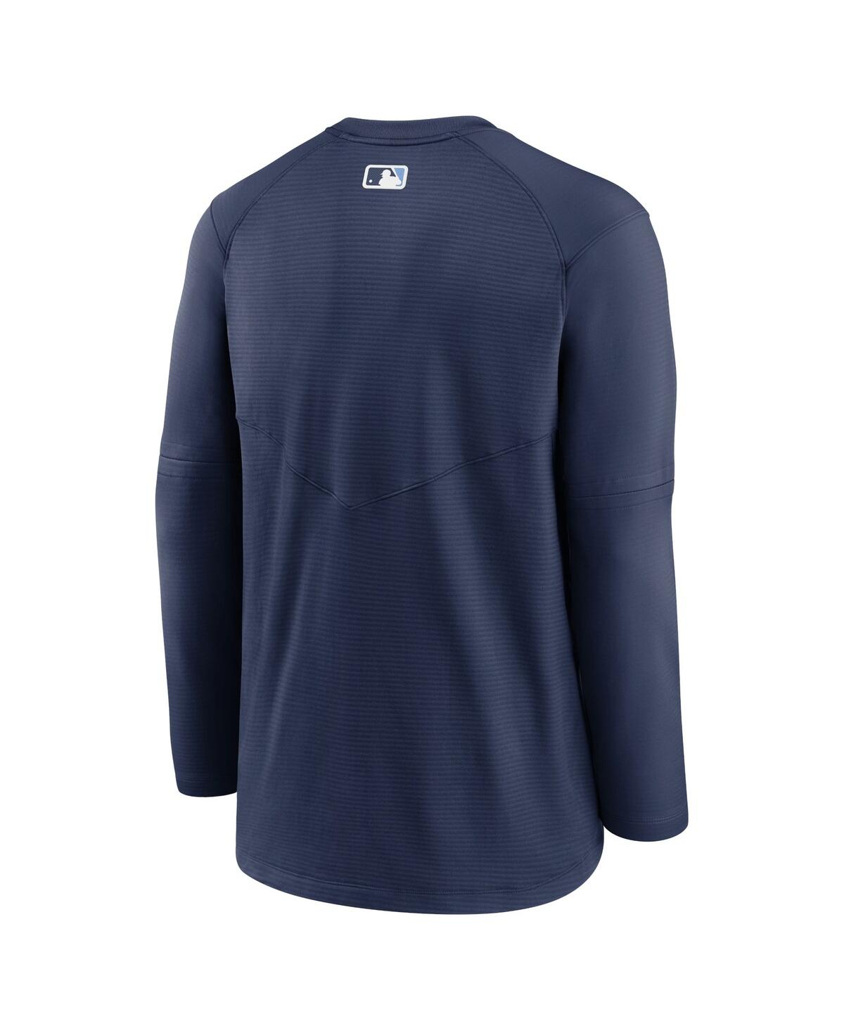 Men's NikeTampa Bay Rays Authentic Collection Logo Performance Long Sleeve T-shirt - Navy