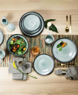 Euro Ceramica Diana Dinnerware Collection In Green