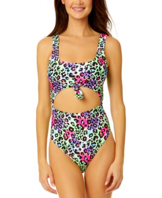 Salt + Cove - Women's Leopard Love Printed Cut-Out One-Piece Swimsuit