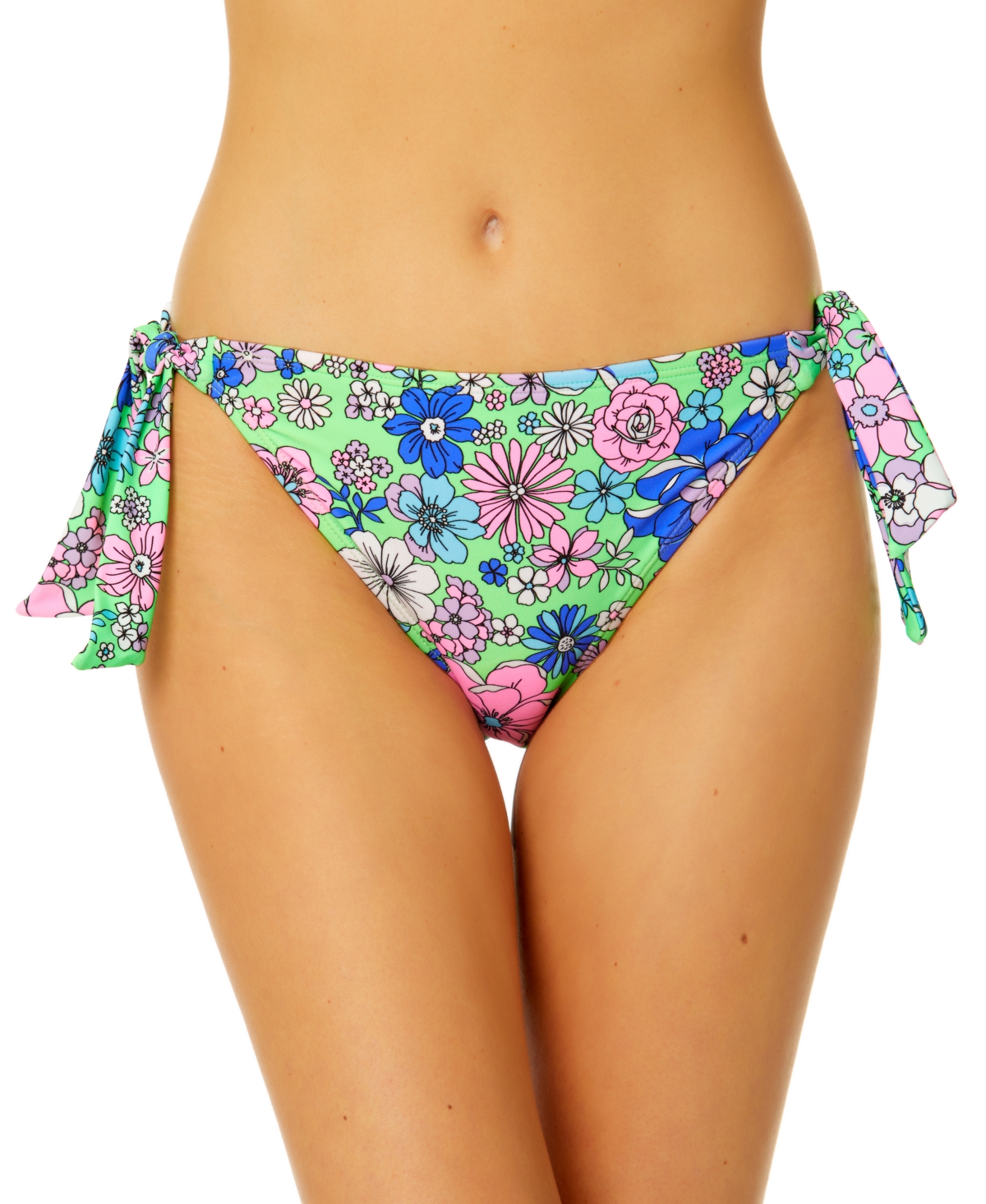 Salt + Cove Women's Peony Party Side-tie Hipster Bikini Bottoms, Created For Macy's In Multi Floral