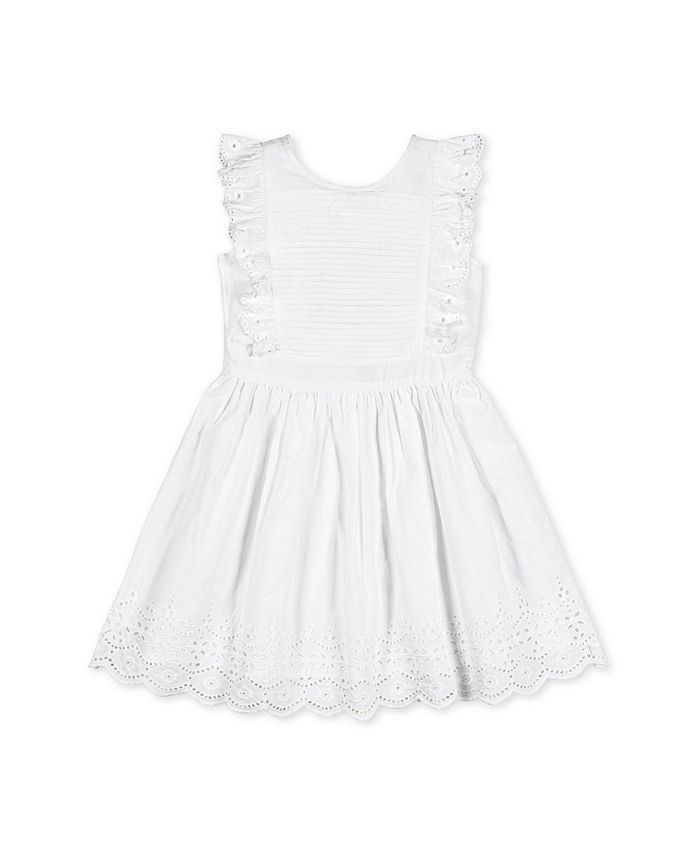 Hope & Henry Girls' Organic Cotton Flutter Sleeve Fit and Flare Dress ...