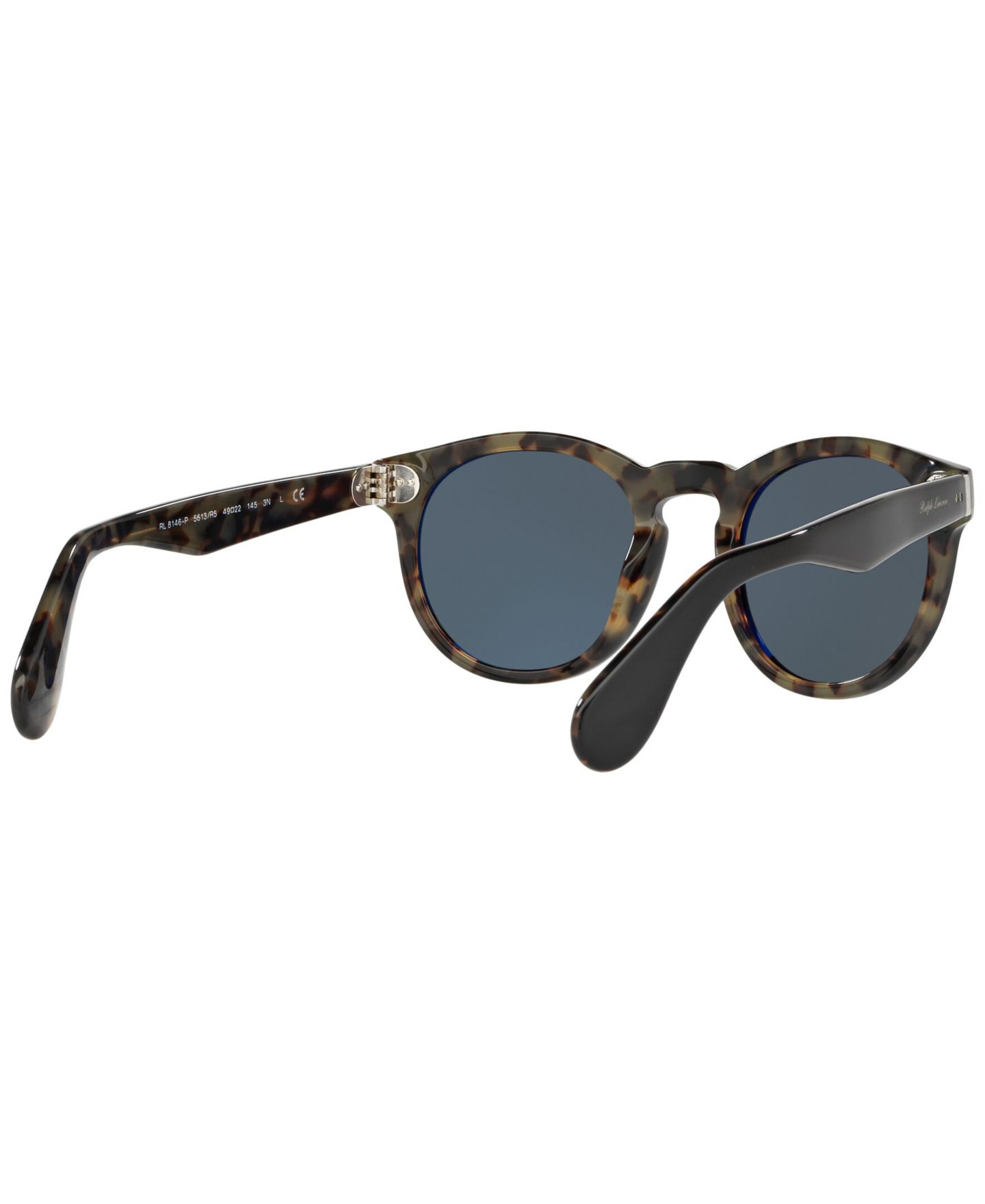 Женские солнцезащитные очки Ralph Lauren RL8146P49-X 49, цвет: Блестящий чёрный гавана — фото 8