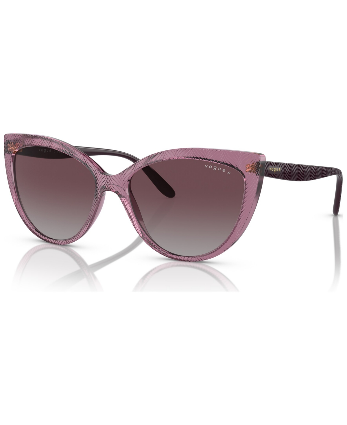 Shop Vogue Eyewear Women's Polarized Sunglasses, Vo5484s In Transparent Purple