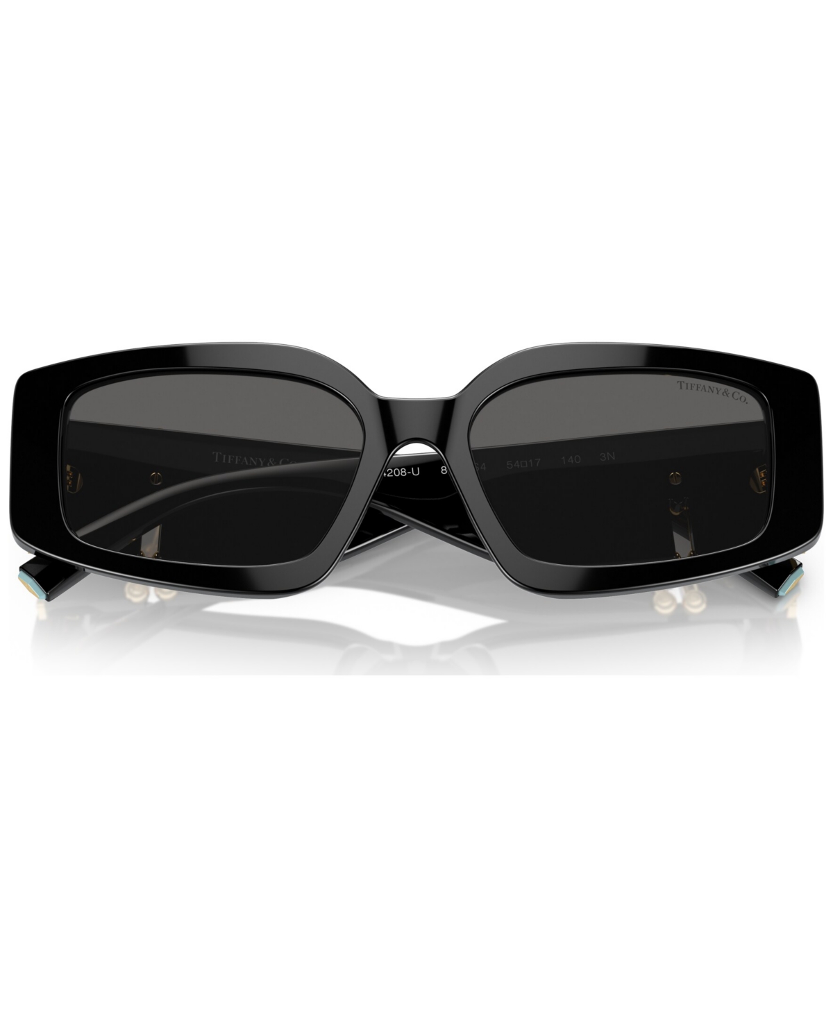 Tiffany & Co Tf 4208u 8001s4 54mm Womens Rectangle Sunglasses In Black