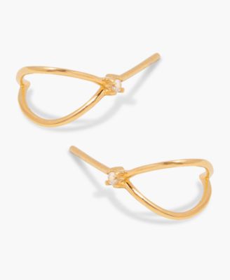 White Topaz 14K Gold-Plated Vermeil Tinsley Earrings