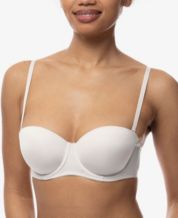 Pearly white padded strapless bra Dim Trendy Micro