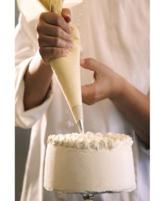 Mrs. Anderson’s Baking Cake Decorating Bag (Cotton, 14") with 5 Cake Decorating Tips (18/8 Stainless Steel)