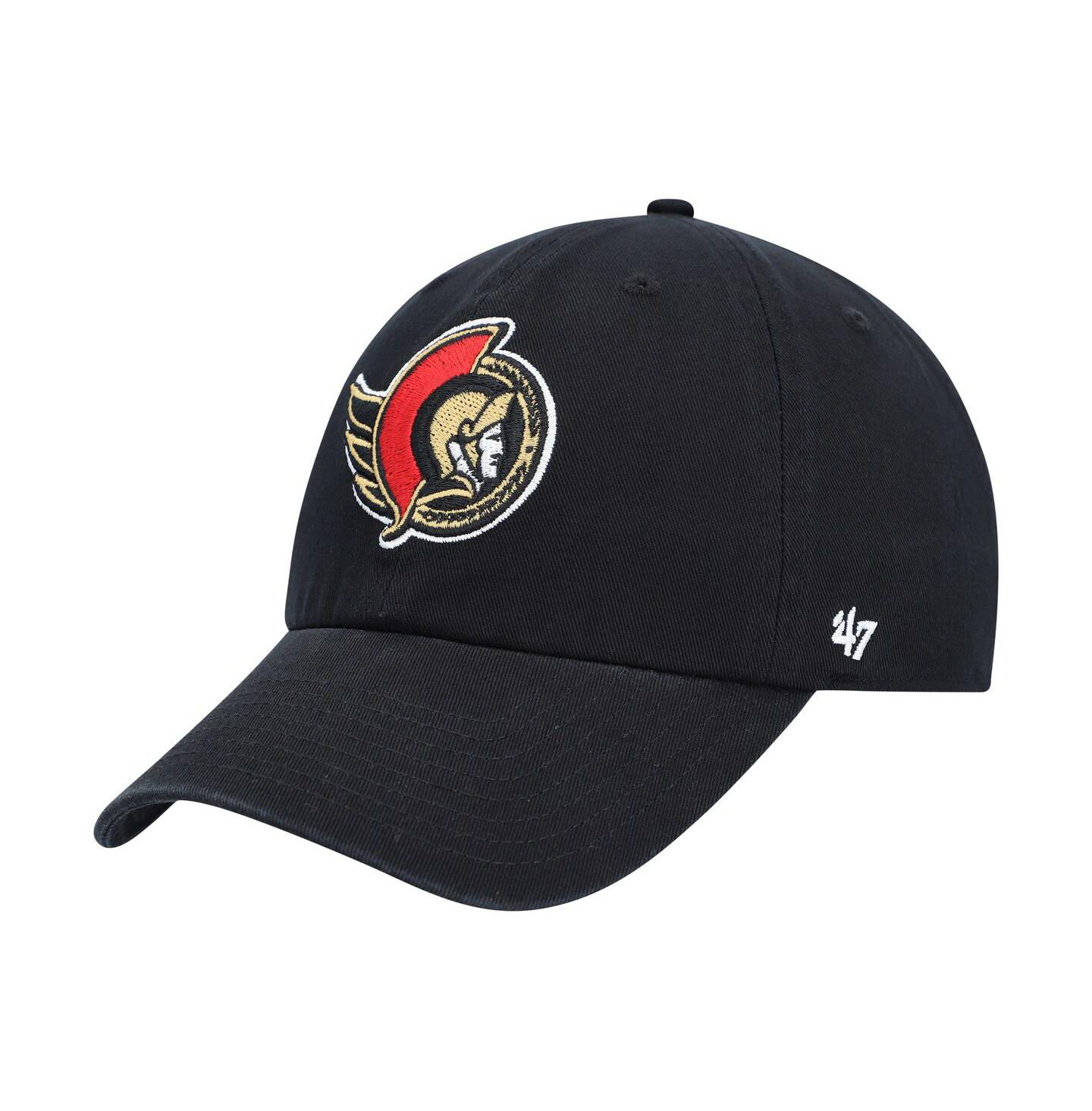 Мужская кепка '47 Brand Black Ottawa Senators Clean Up Adjustable Hat — фото 1