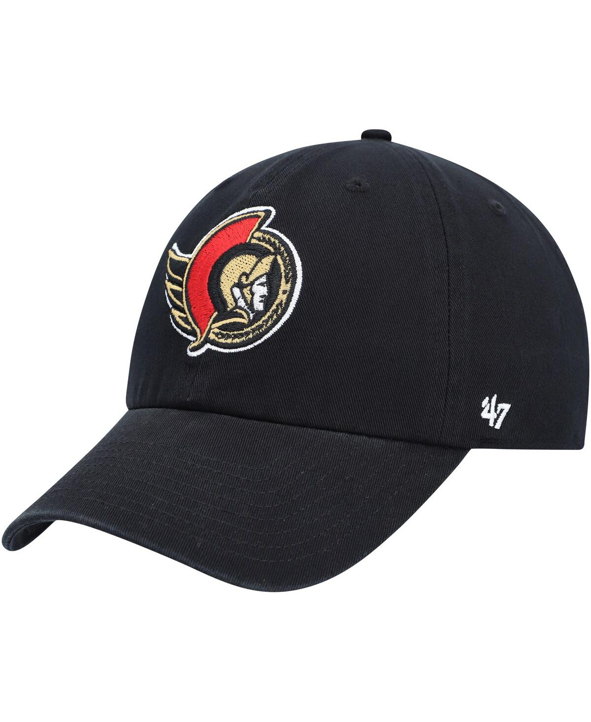 47 Brand Men's ' Black Ottawa Senators Clean Up Adjustable Hat