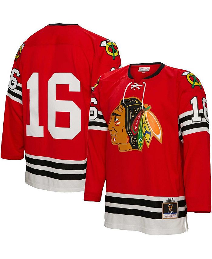 Mitchell Ness Men s Bobby Hull Red Chicago Blackhawks 1960 Blue