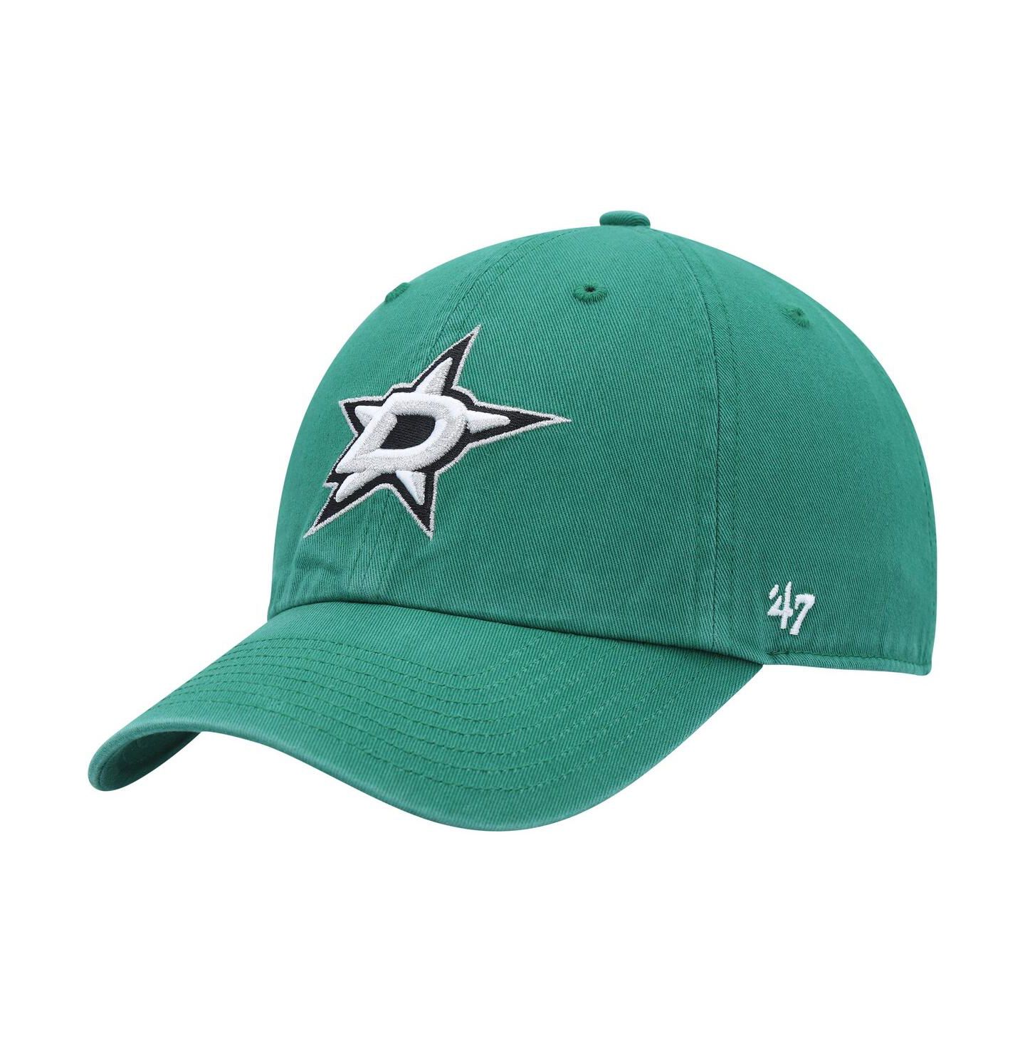 Мужская кепка '47 Brand Kelly Green Dallas Stars Clean Up Adjustable Hat — фото 2