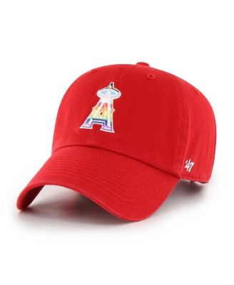 Men's Red Los Angeles Angels Team Pride Clean Up Adjustable Hat
