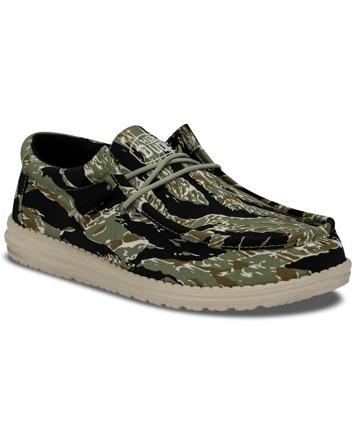 Hey Dude Men's Wally Camouflage Canvas Casual Moccasin Sneakers From ...