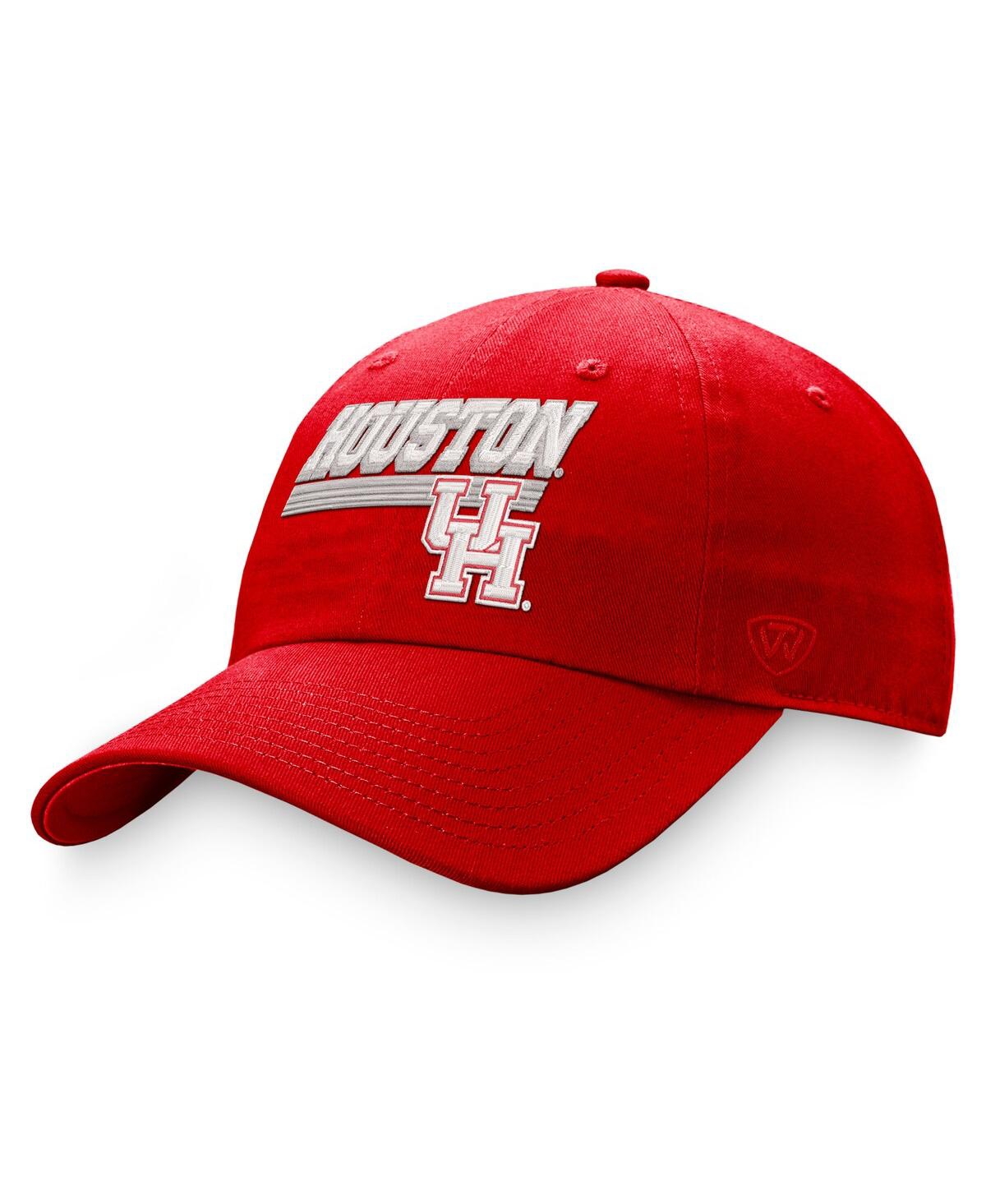 Top Of The World Men's  Red Houston Cougars Slice Adjustable Hat In Red