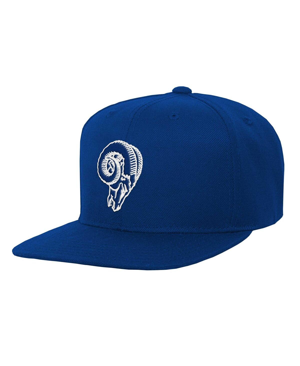 Mitchell & Ness Big Boys And Girls  Royal Los Angeles Rams Gridiron Classics Ground Snapback Hat In Royal