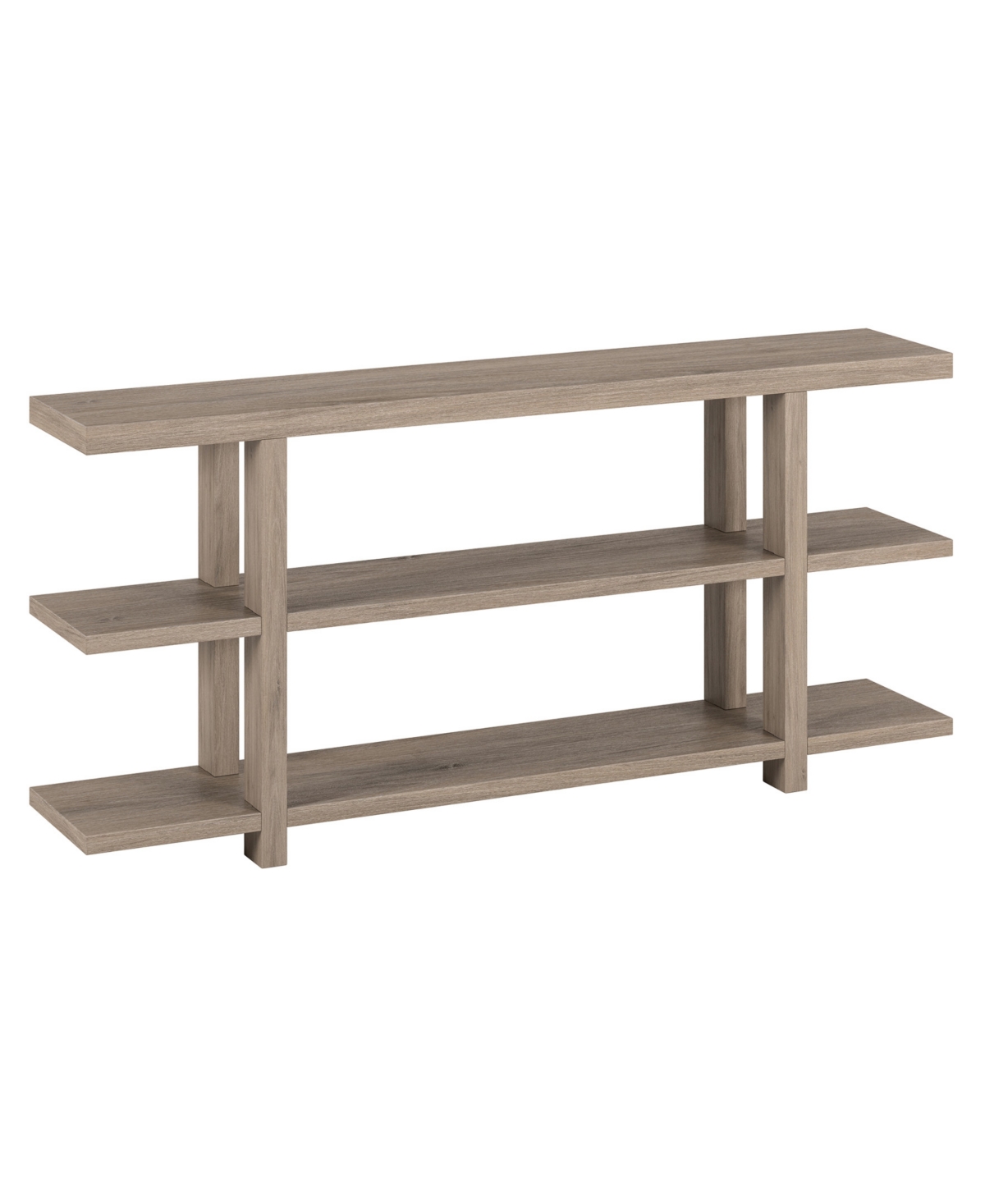 Hudson & Canal Acosta 64" Wide Rectangular Console Table In Antiqued Gray Oak