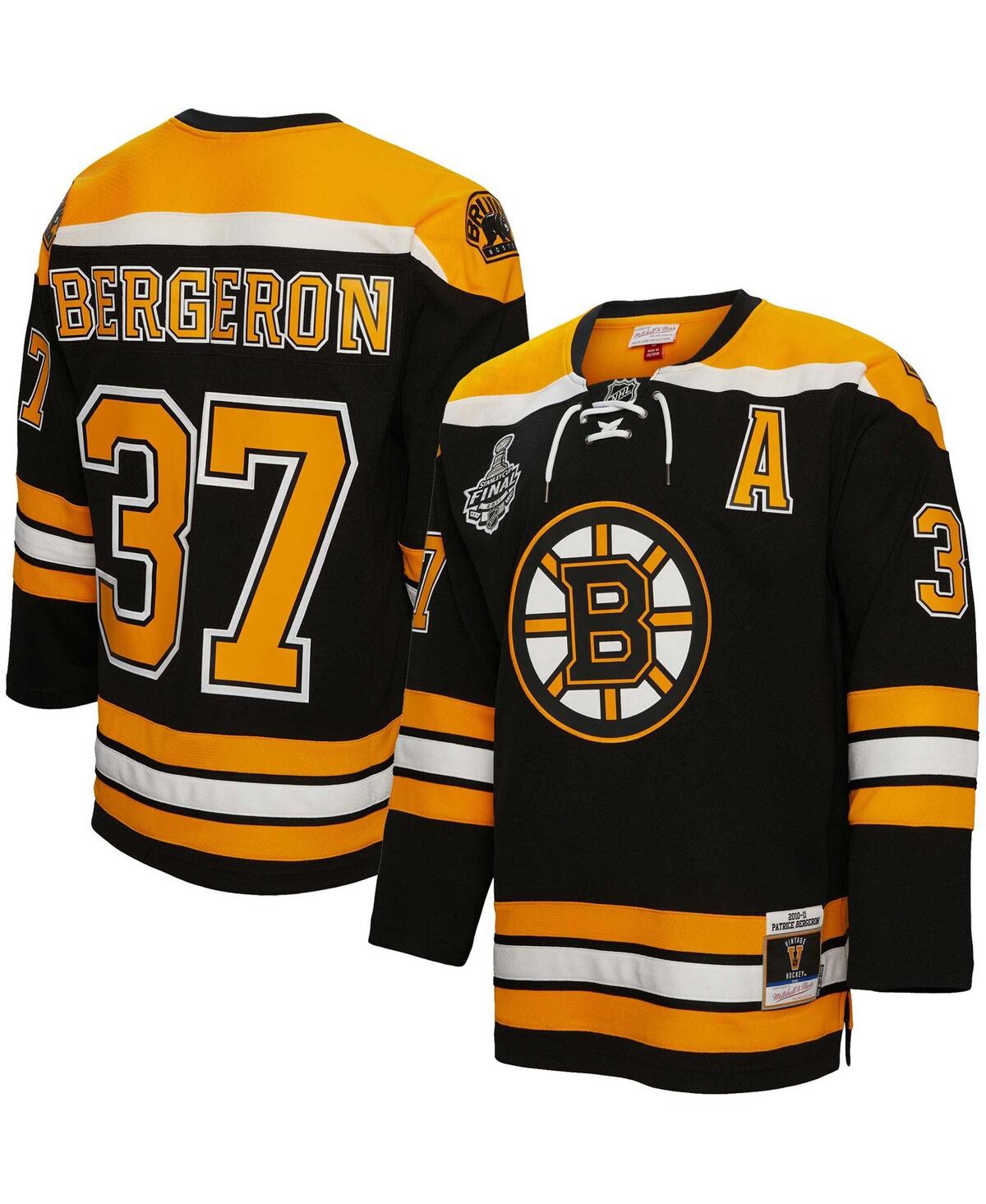 Men's Mitchell & Ness Patrice BergeronBoston Bruins 2010 Blue Line Player Jersey - Black