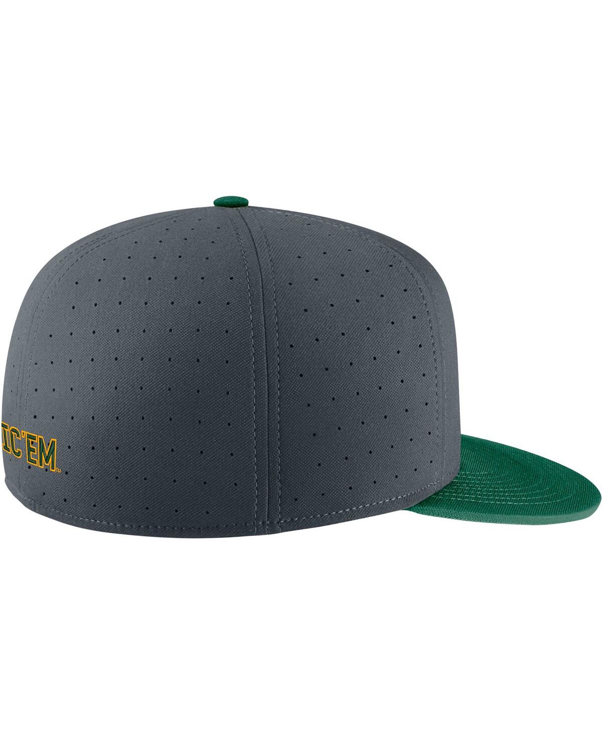 Shop Nike Men's  Gray Baylor Bears Aero True Baseball Performance Fitted Hat
